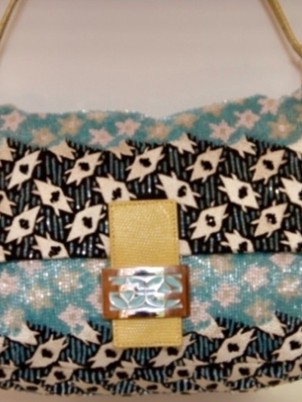 FENDI Beaded Mama Baguette Yellow Python strap AUTHENTIC on eBay for over 10 K - Picture 6 of 8